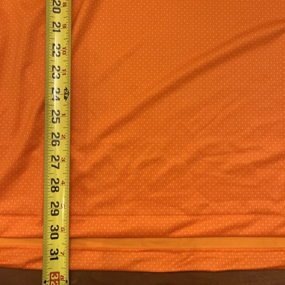 Peter Millar Summer Comfort Tesseract Geometric Golf Polo Orange Men's Large - Picture 5 of 8